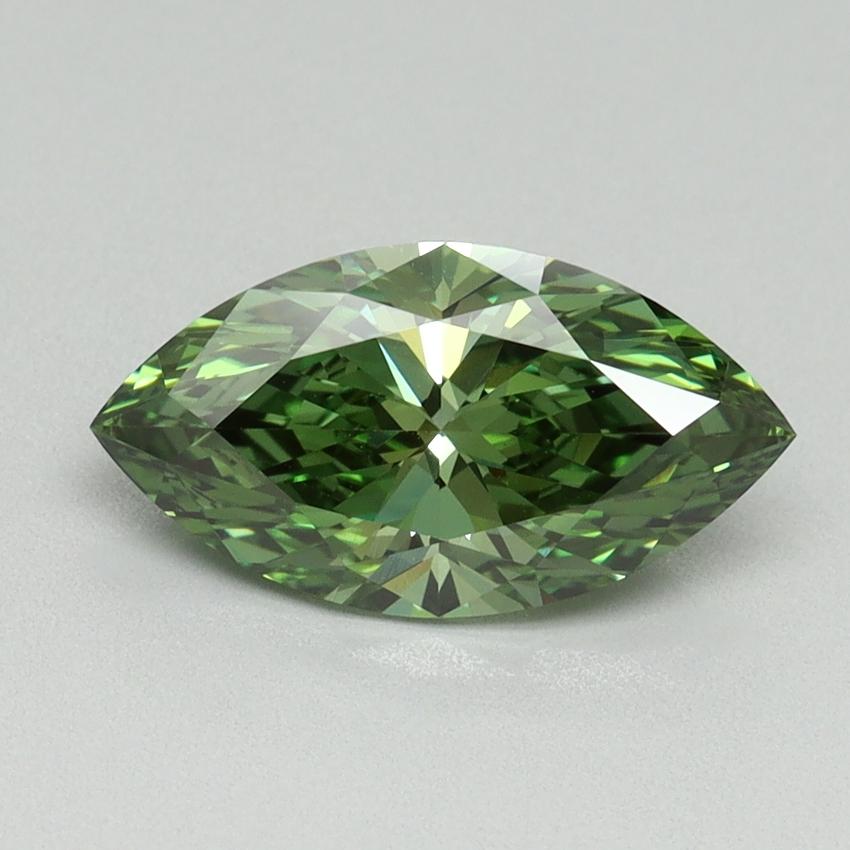1.61 Ct. Fancy Vivid Green Marquise Lab Grown Diamond