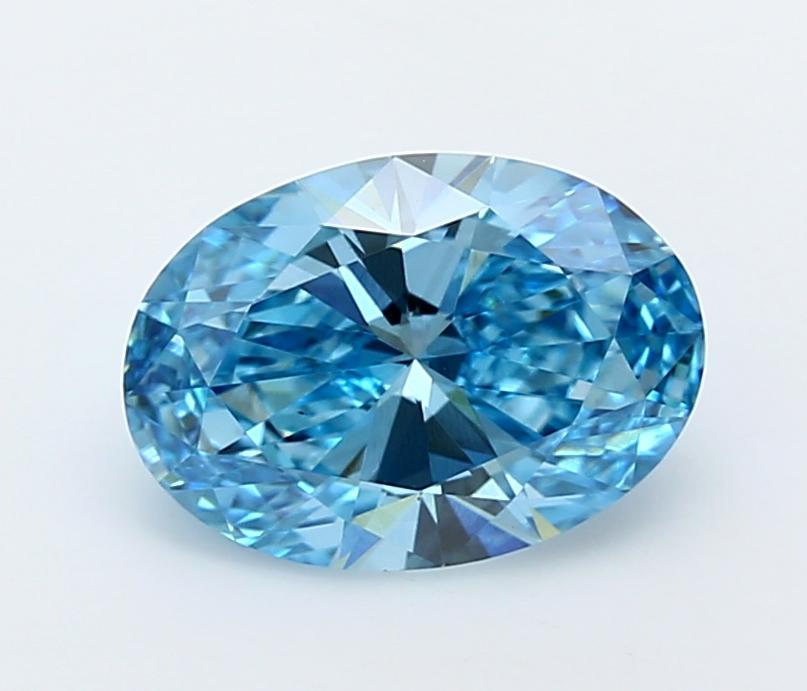 2.50 Ct. Fancy Vivid  Blue Oval Lab Grown Diamond