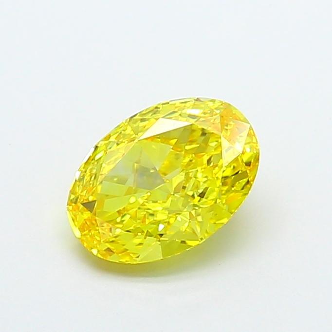 2.04 Ct. Fancy Vivid  Yellow Oval Lab Grown Diamond