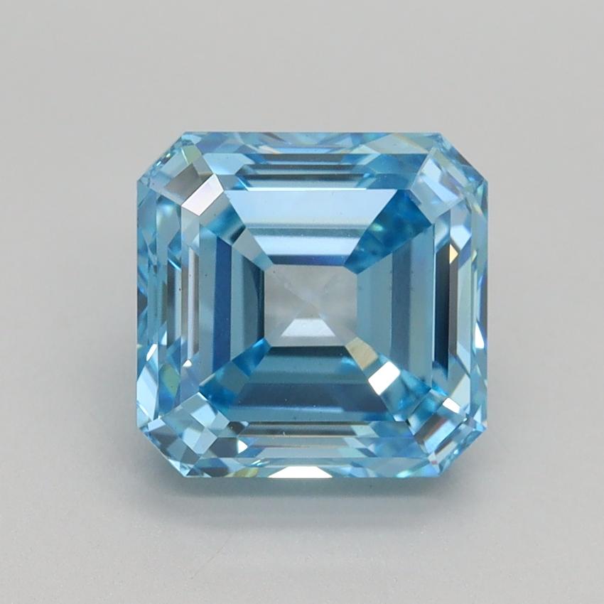 3.01 Ct. Fancy Intense Blue Asscher Lab Grown Diamond