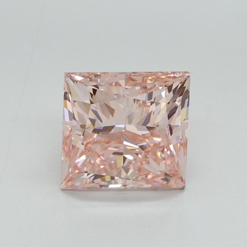 4.02 Ct. Fancy Vivid Pink Princess Lab Grown Diamond