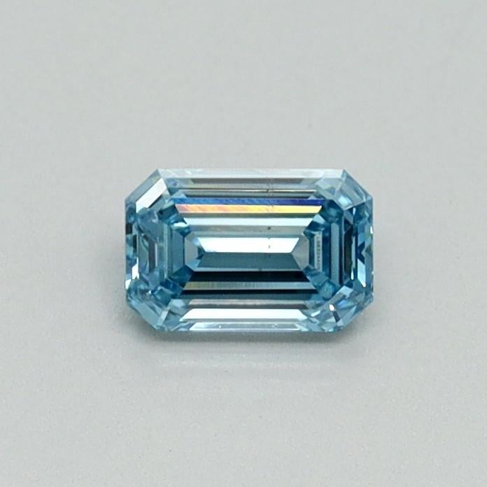 0.31 Ct. Fancy Vivid Blue Emerald Lab Grown Diamond