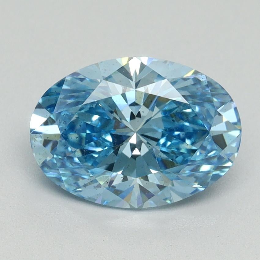 2.02 Ct. Fancy Vivid Blue Oval Lab Grown Diamond