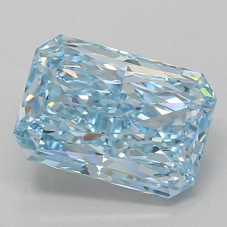 4.04 Ct. Fancy Vivid Blue Radiant Lab Grown Diamond