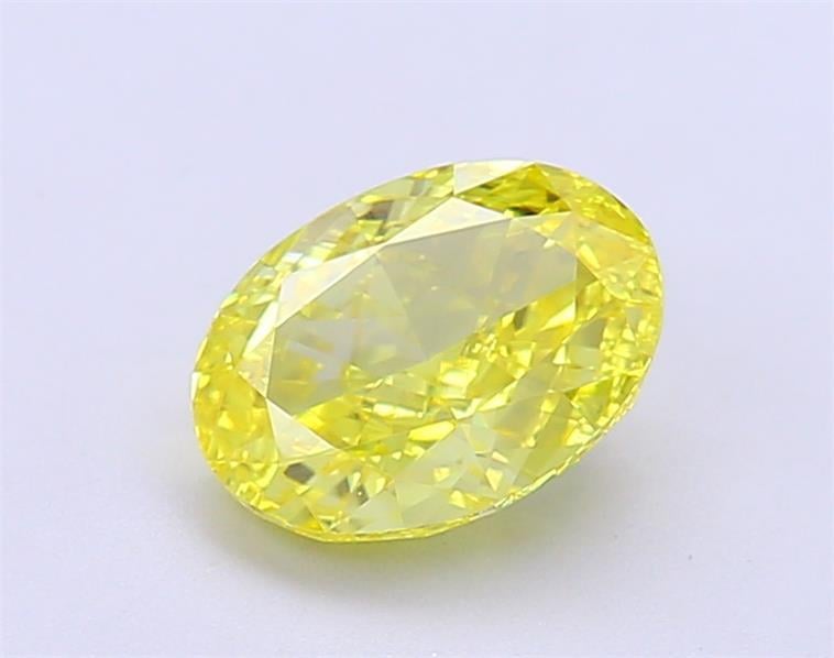 1.53 Ct. Fancy Vivid  Yellow Oval Lab Grown Diamond