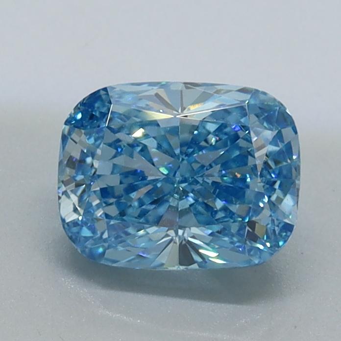 1.00 Ct. Fancy Vivid Blue Cushion Lab Grown Diamond