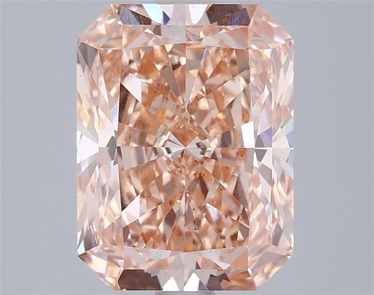 3.02 Ct. Fancy Vivid  Pink Radiant Lab Grown Diamond