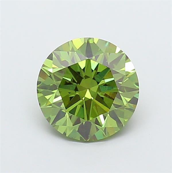 1.91 Ct. Fancy Vivid  Green Round Lab Grown Diamond
