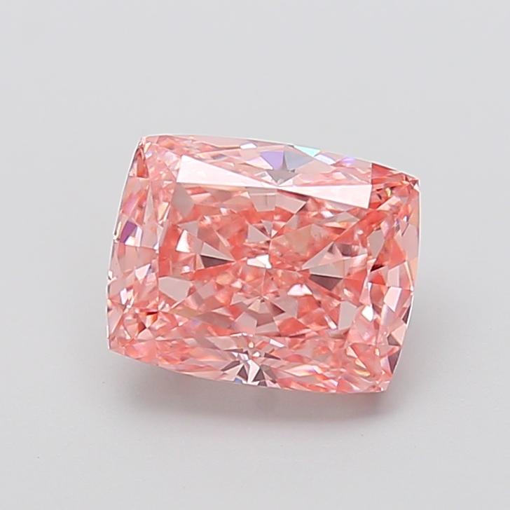 3.11 Ct. Fancy Vivid Pink Cushion Lab Grown Diamond