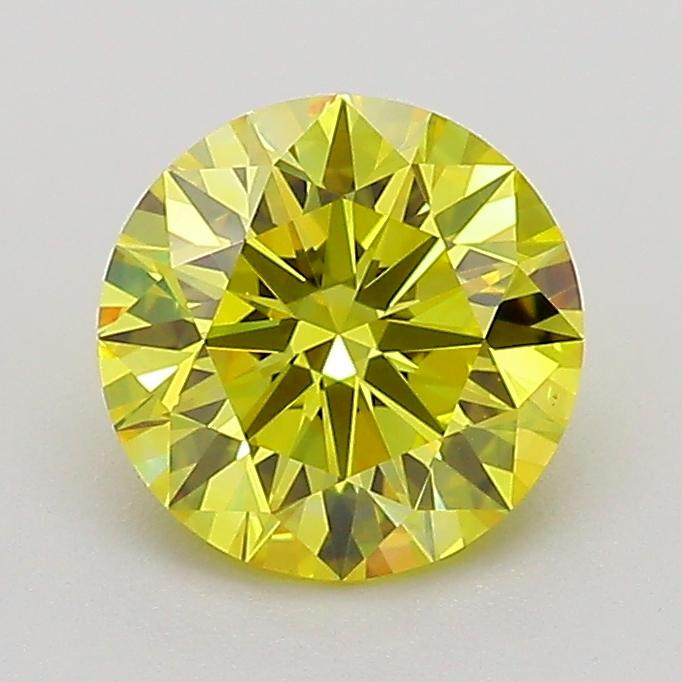 1.26 Ct. Fancy Vivid  Yellow Round Lab Grown Diamond
