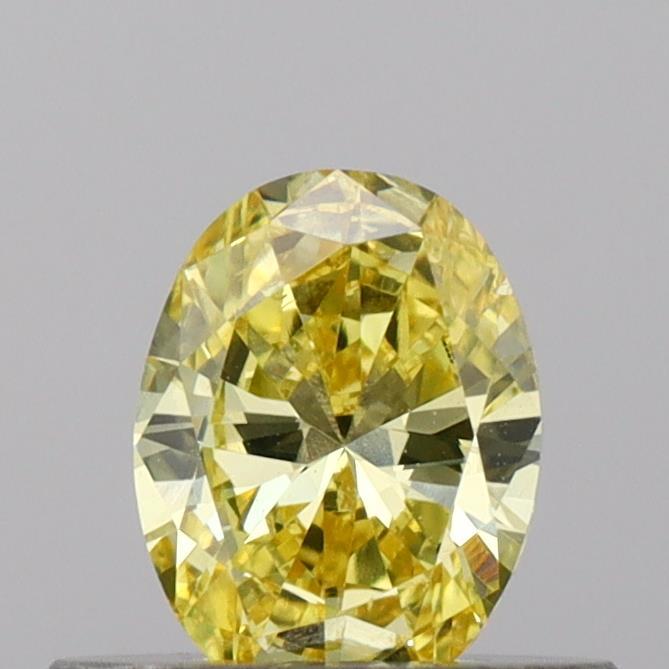 0.41 Ct. Fancy Intense Yellow Oval Lab Grown Diamond