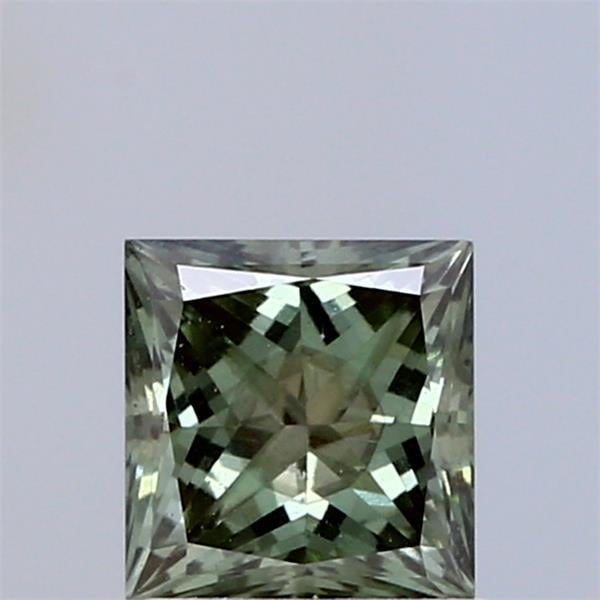 1.05 Ct. Fancy Vivid Green Princess Lab Grown Diamond