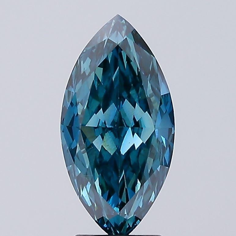 3.08 Ct. Fancy Vivid Blue Marquise Lab Grown Diamond
