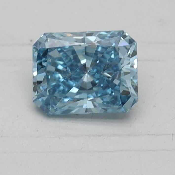 0.54 Ct. Fancy Vivid Malibu Blue Radiant Lab Grown Diamond