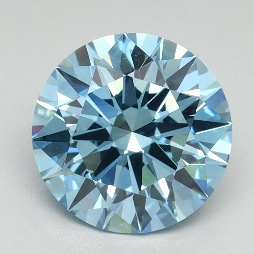 2.28 Ct. Fancy Vivid Blue Round Lab Grown Diamond