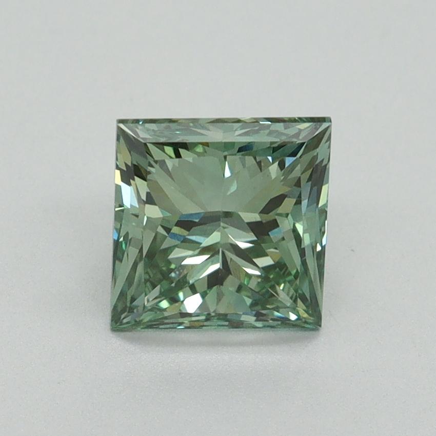 1.50 Ct. Fancy Vivid Green Princess Lab Grown Diamond