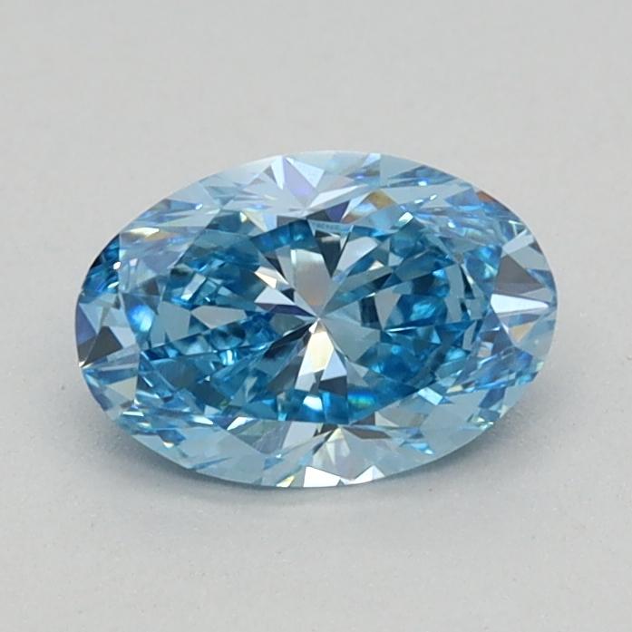 0.51 Ct. Fancy Vivid Blue Oval Lab Grown Diamond