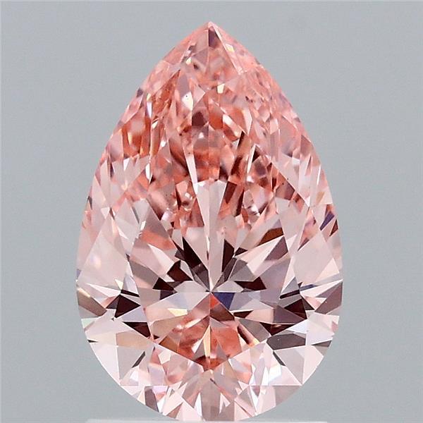 1.58 Ct. Fancy Vivid Pink Pear Lab Grown Diamond