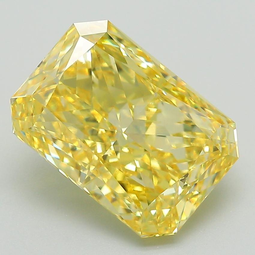 5.25 Ct. Fancy Vivid Yellow Radiant Lab Grown Diamond