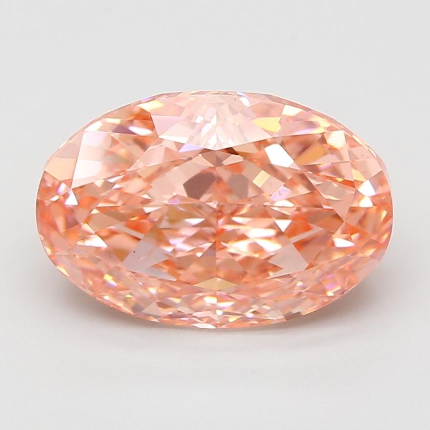 6.06 Ct. Fancy Vivid Pink Oval Lab Grown Diamond