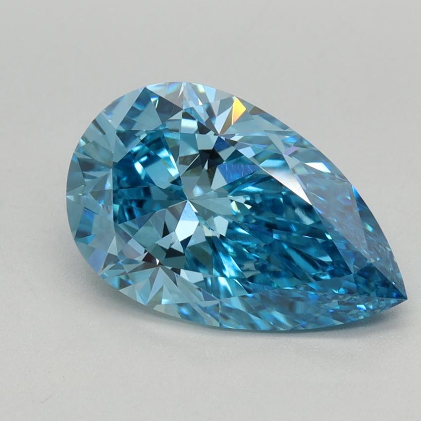 2.06 Ct. Fancy Vivid Blue Pear Lab Grown Diamond