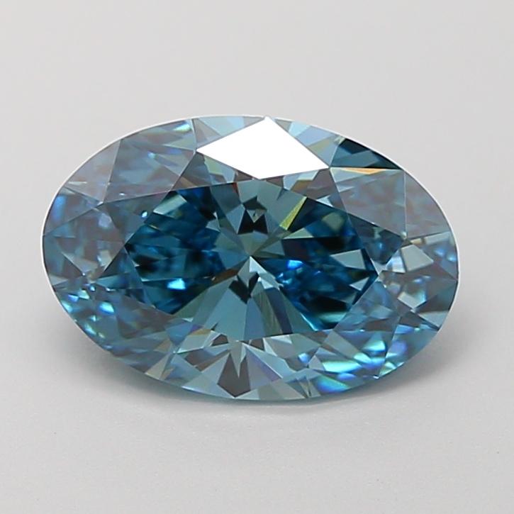 2.02 Ct. Fancy Vivid Blue Oval Lab Grown Diamond