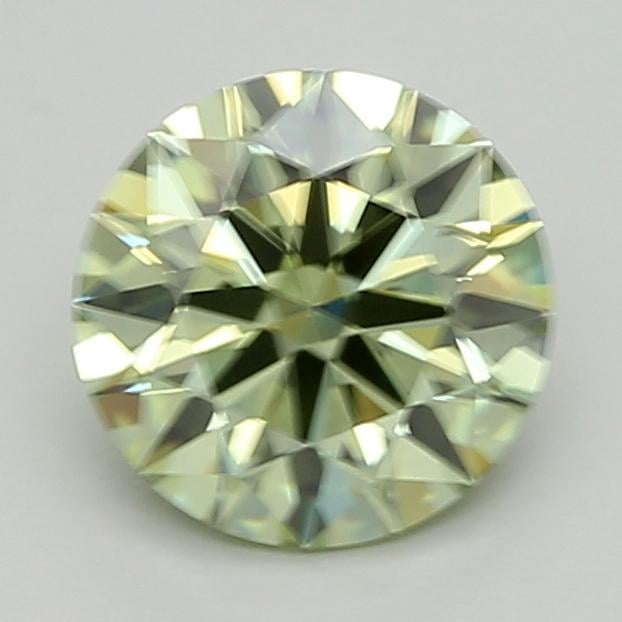 1.03 Ct. Fancy Vivid  Green Round Lab Grown Diamond
