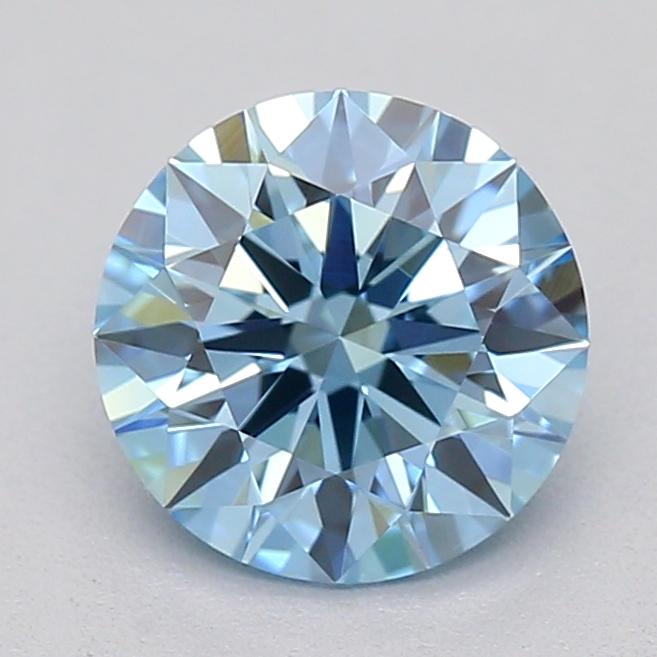 0.70 Ct. Fancy Vivid  Blue Round Lab Grown Diamond