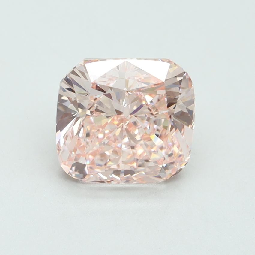 3.20 Ct. Fancy Intense Pink Cushion Lab Grown Diamond