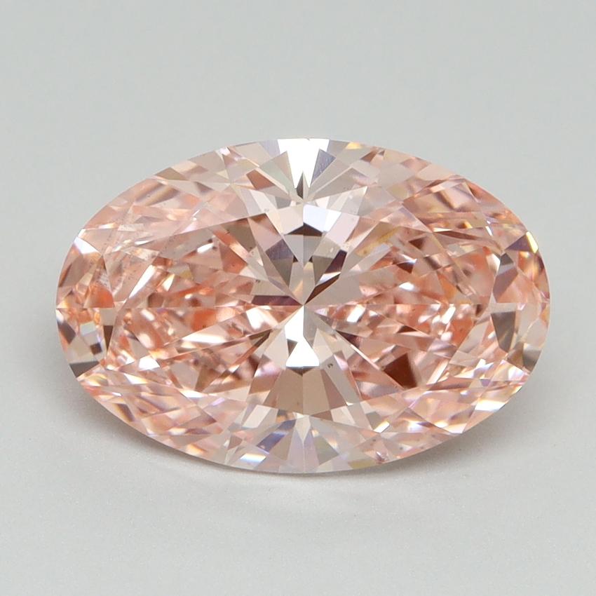 3.09 Ct. Fancy Vivid Pink Oval Lab Grown Diamond
