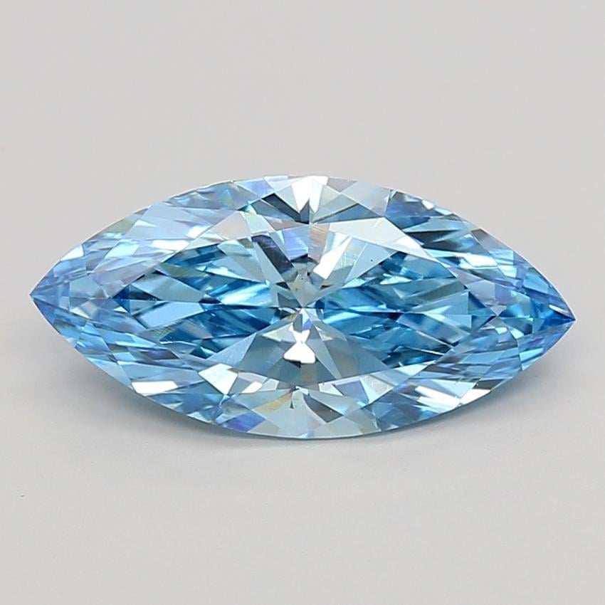 2.85 Ct. Fancy Vivid  Blue Marquise Lab Grown Diamond