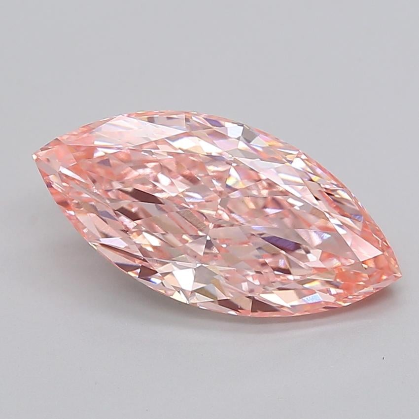 4.36 Ct. Fancy Vivid  Pink Marquise Lab Grown Diamond