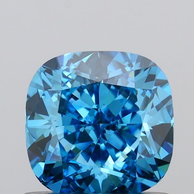 1.00 Ct. Fancy Vivid Blue Cushion Lab Grown Diamond