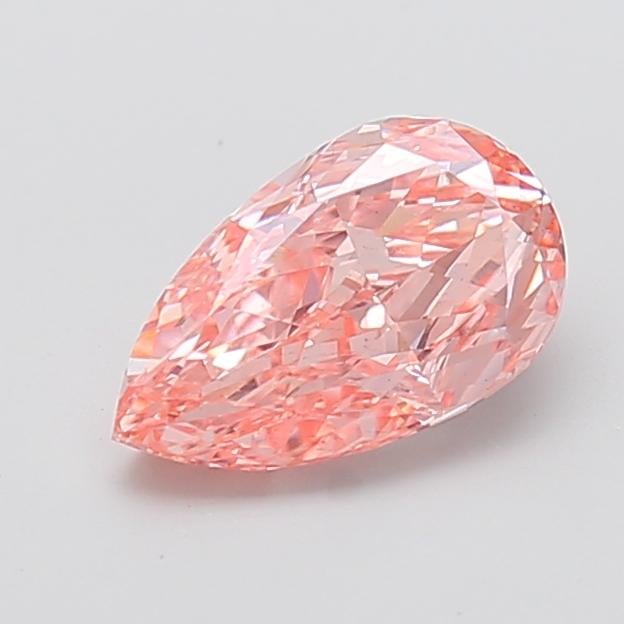 1.97 Ct. Fancy Intense Orangy Pink Pear Lab Grown Diamond