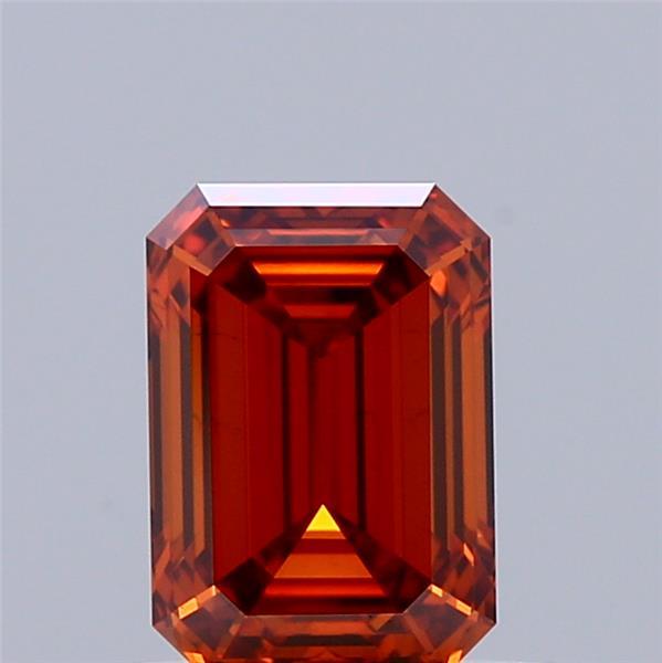 0.97 Ct. Fancy Vivid Orange Emerald Lab Grown Diamond