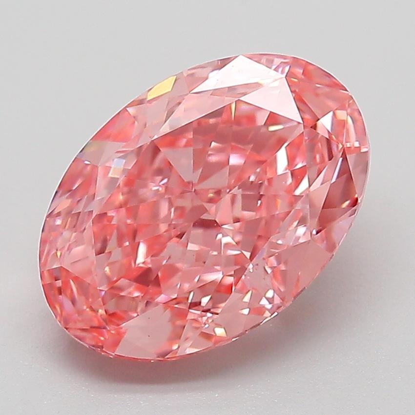 3.06 Ct. Fancy Pink Oval Lab Grown Diamond