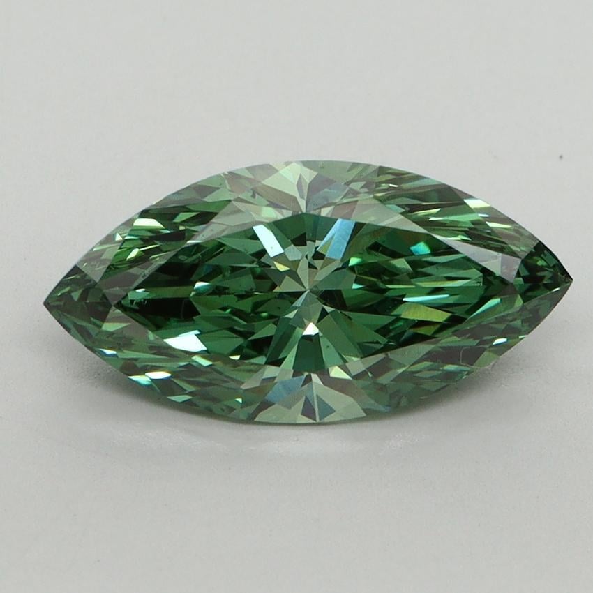 2.11 Ct. Fancy Vivid Pacific Green Marquise Lab Grown Diamond