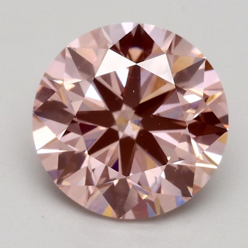 2.50 Ct. Fancy Intense Pink Round Lab Grown Diamond