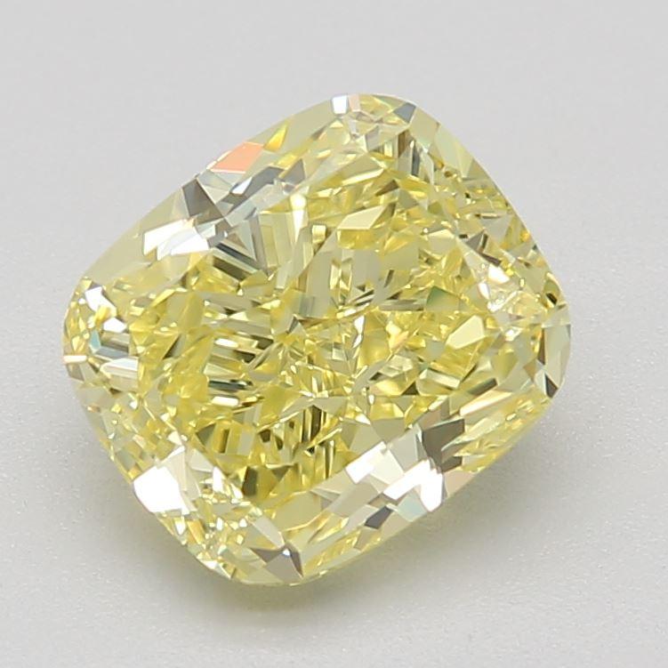 1.71 Ct. Fancy Intense Yellow Cushion Diamond