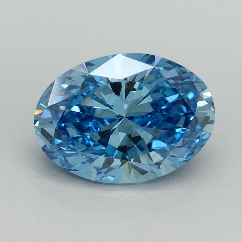 2.00 Ct. Fancy Vivid Blue Oval Lab Grown Diamond