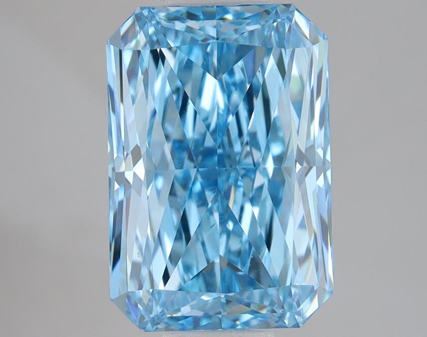 3.08 Ct. Fancy Vivid Blue Radiant Lab Grown Diamond