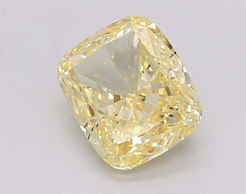 2.25 Ct. Fancy Intense Yellow Cushion Lab Grown Diamond