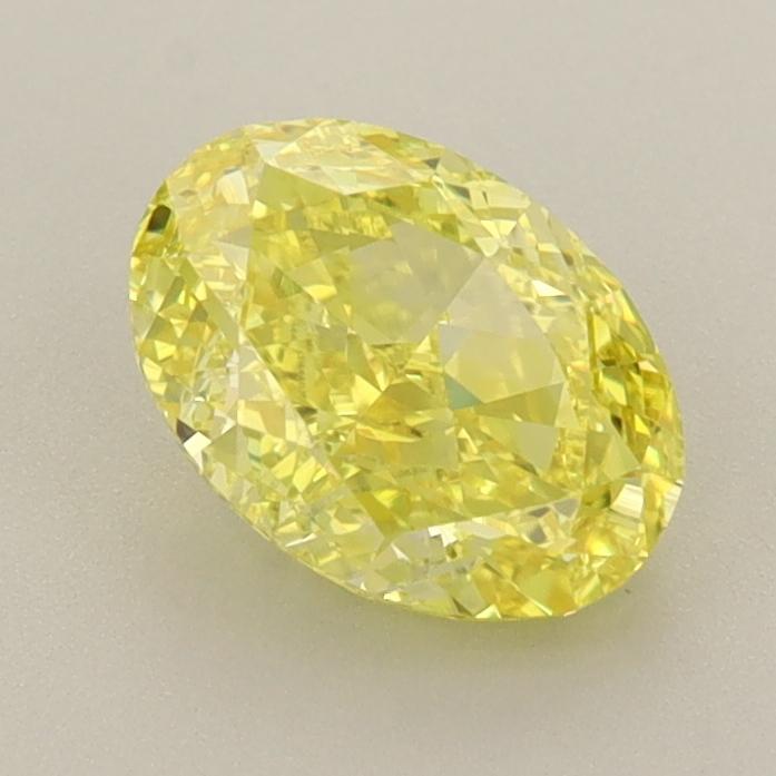 1.28 Ct. Fancy Vivid  Yellow Oval Lab Grown Diamond