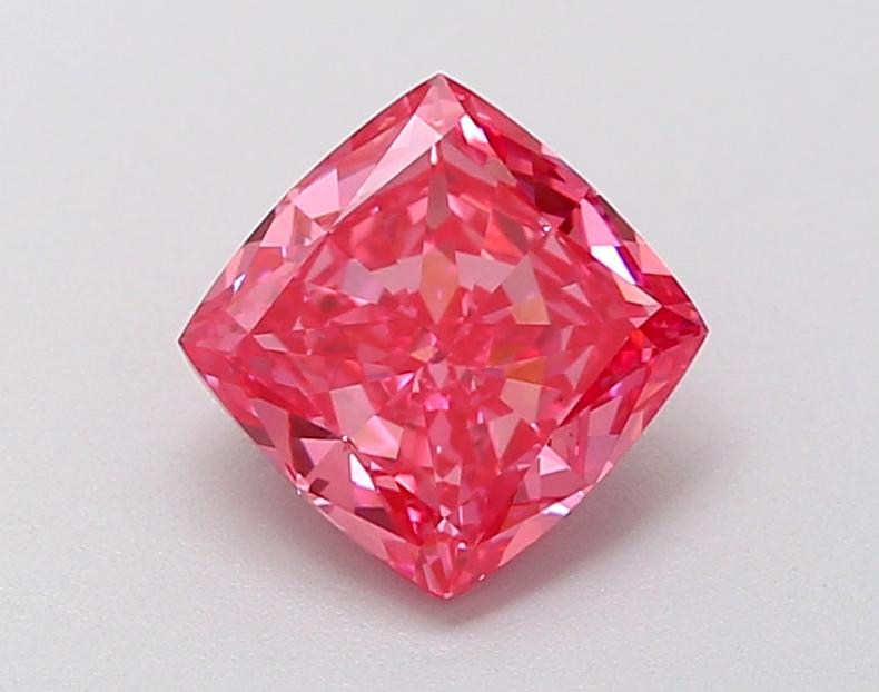 1.21 Ct. Fancy Vivid Pink Cushion Lab Grown Diamond