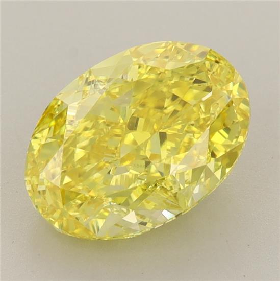 4.56 Ct. Fancy Intense Yellow Oval Lab Grown Diamond