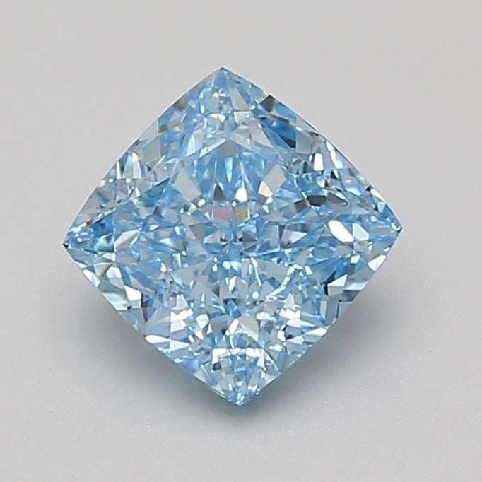 2.09 Ct. Fancy Vivid Blue Cushion Lab Grown Diamond
