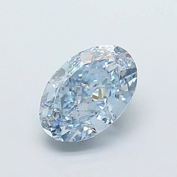 1.18 Ct. Fancy Vivid  Blue Oval Lab Grown Diamond