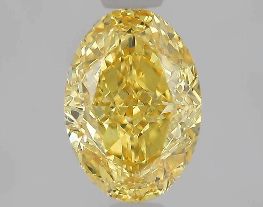 1.61 Ct. Fancy Vivid Yellow Yellow Oval Lab Grown Diamond