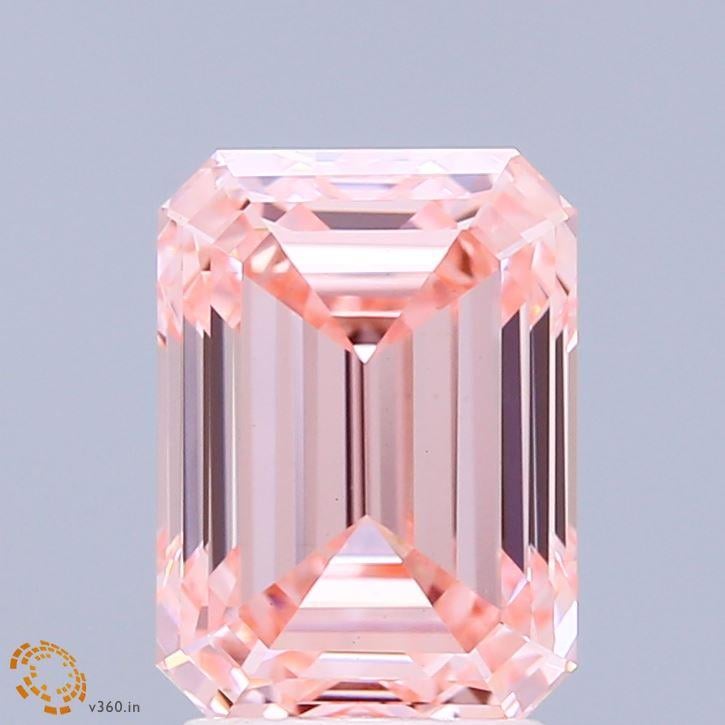 3.12 Ct. Fancy Intense Pink Emerald Lab Grown Diamond
