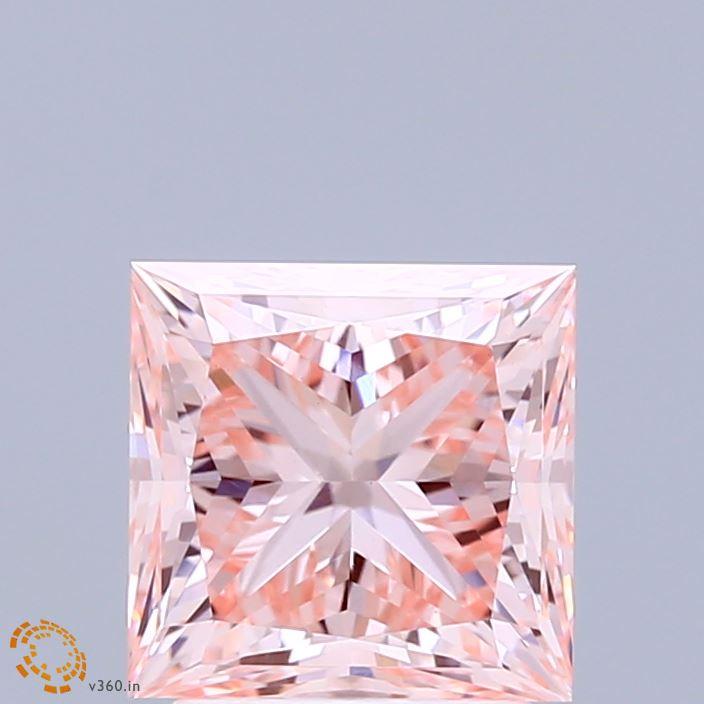 2.55 Ct. Fancy Intense Pink Princess Lab Grown Diamond